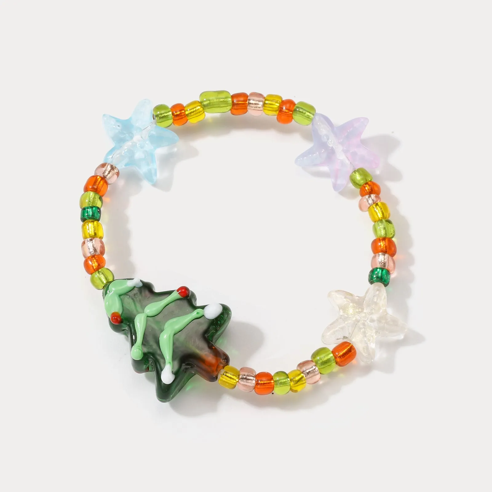 Christmas Tree Starfish Bracelet