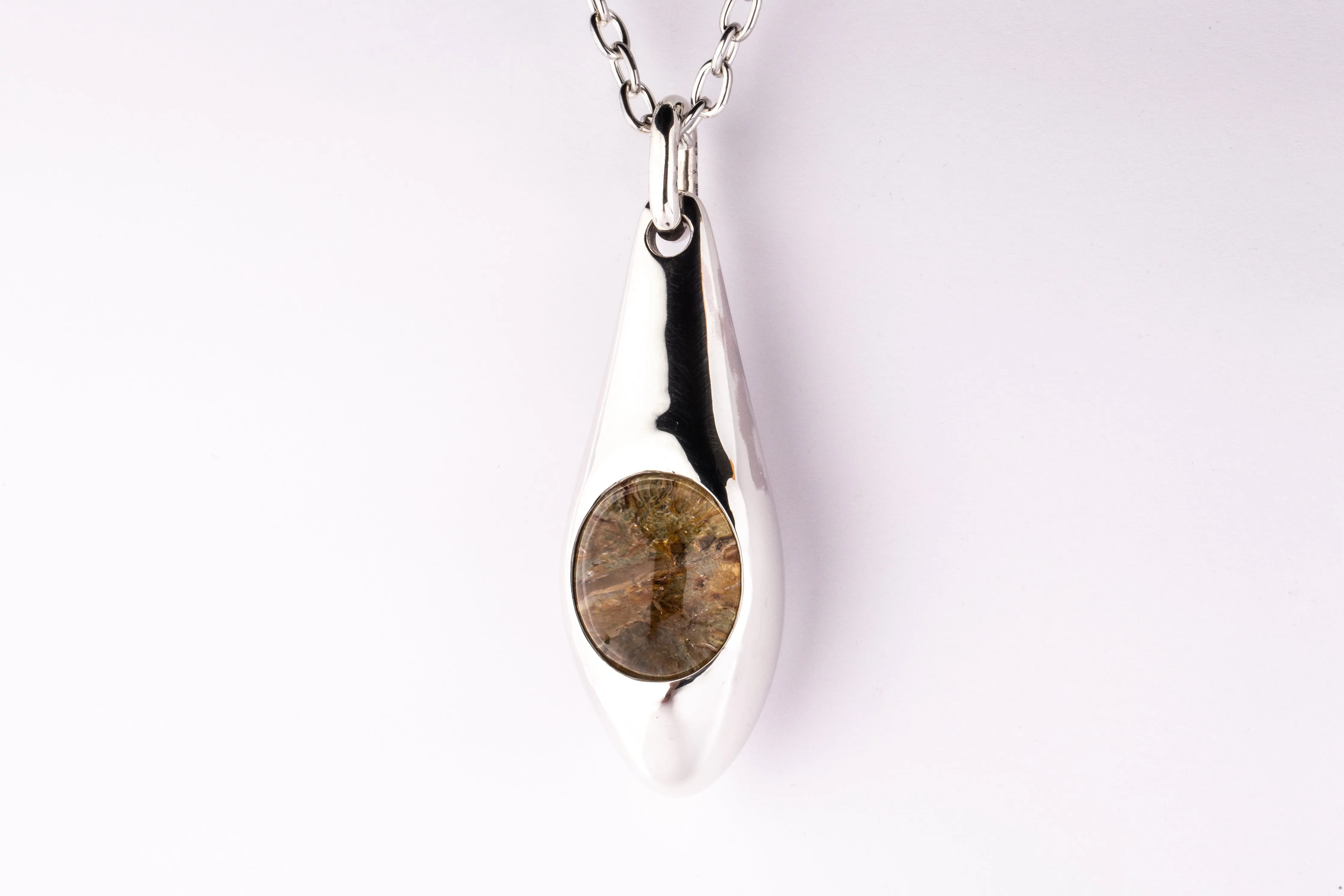 Chrysalis Necklace (Cremaster Emergence, Garden Quartz, PA GQ)