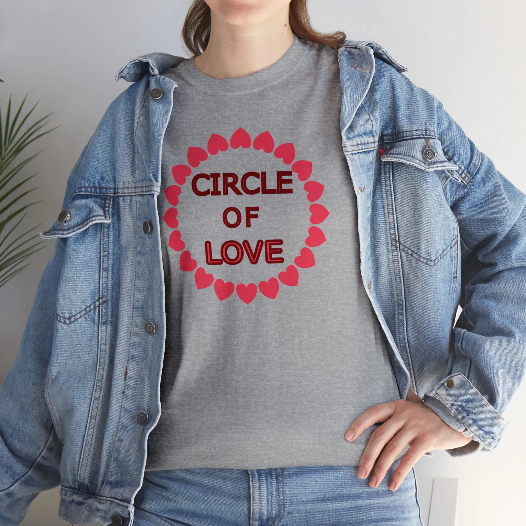 Circle of Love t-shirt, Love t-shirt, Valentine's Day Shirt, Hearts t-shirt, Unisex Heavy Cotton Tee