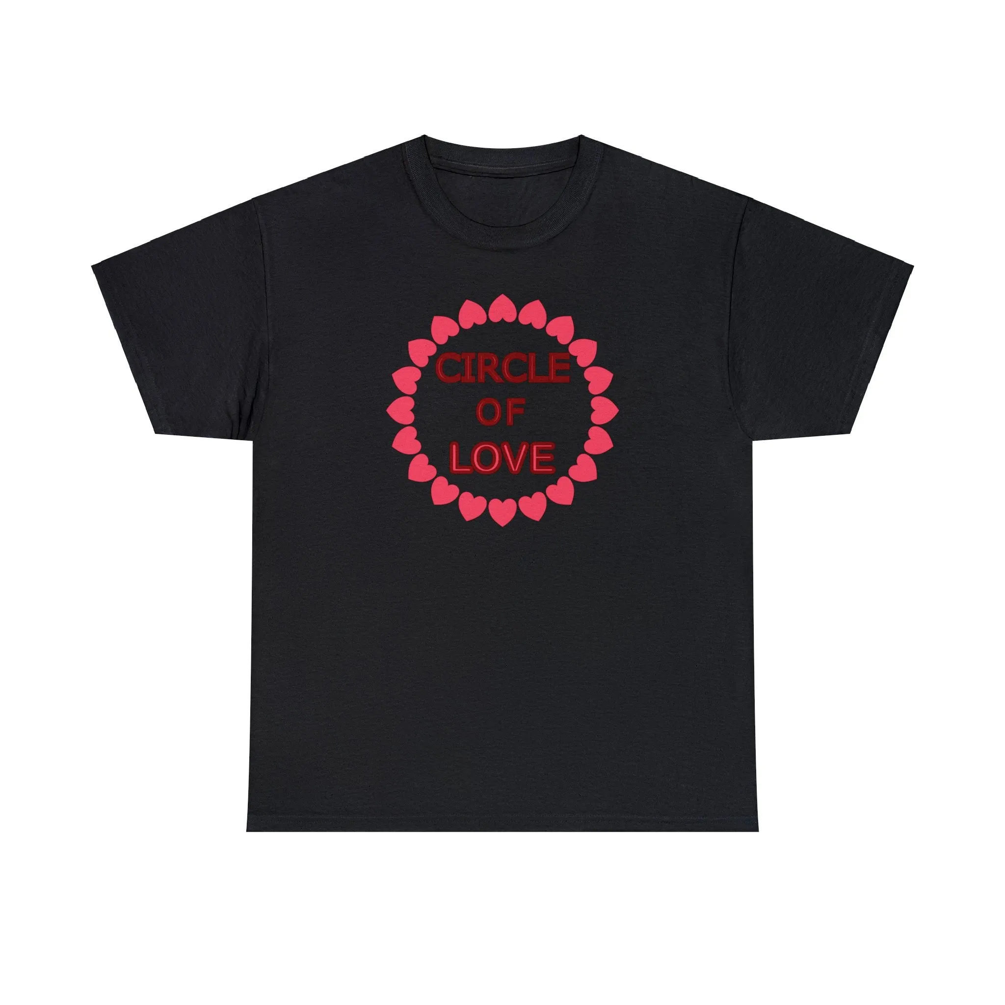 Circle of Love t-shirt, Love t-shirt, Valentine's Day Shirt, Hearts t-shirt, Unisex Heavy Cotton Tee