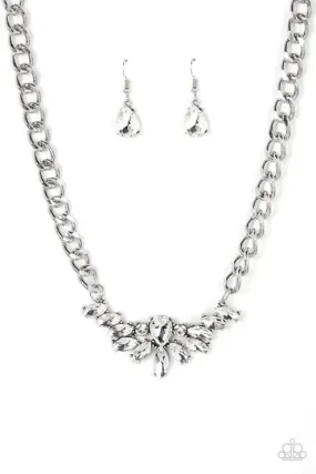 Come At Me White Necklace - Paparazzi Accessories