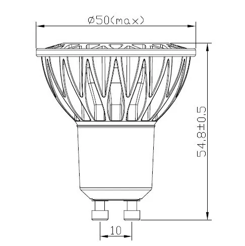 CRI-MAX CRI 95  GU10 6W Dimmable LED Spotlight 2700K - 6pcs