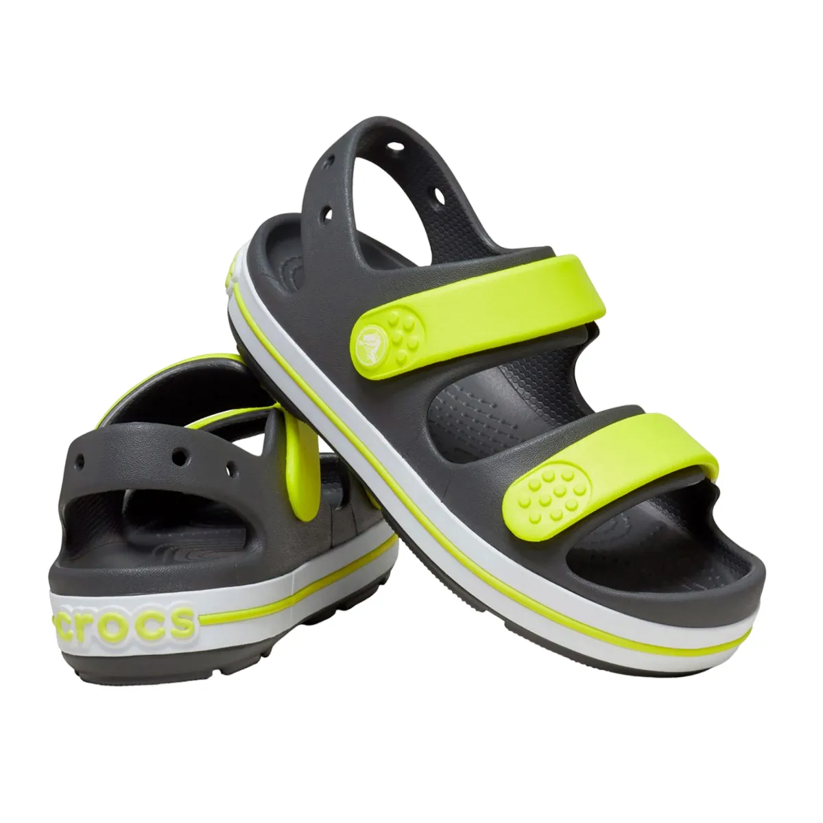 Crocs children's sandal Crocband Cruiser 209423 1NJ grey-acid yellow