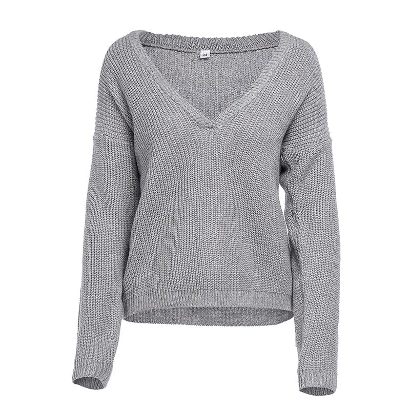 Deep V Neck Sweater