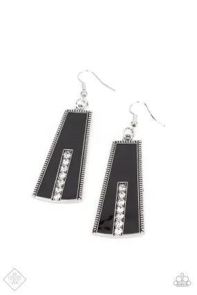 Demandingly Deco - Black Earring