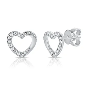 Diamond Open Heart Studs