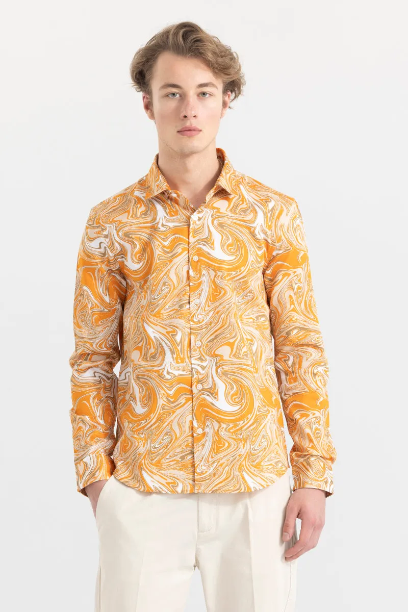 Encaustic Orange Shirt