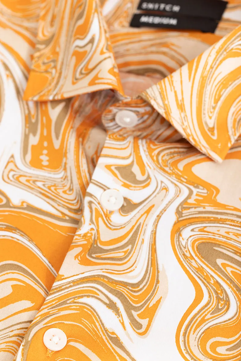 Encaustic Orange Shirt