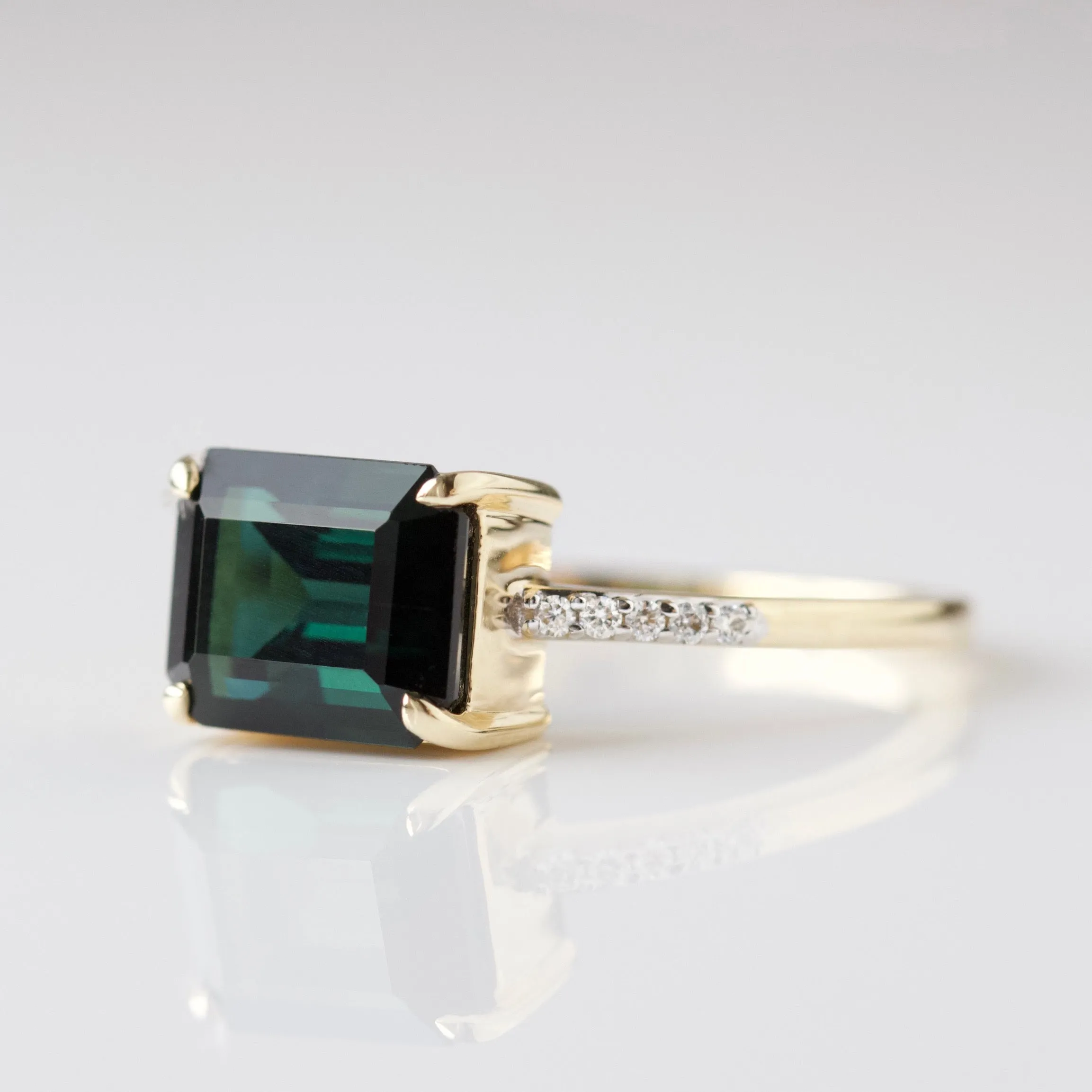 Exclusive Tourmaline and Diamond Ring - Size Small