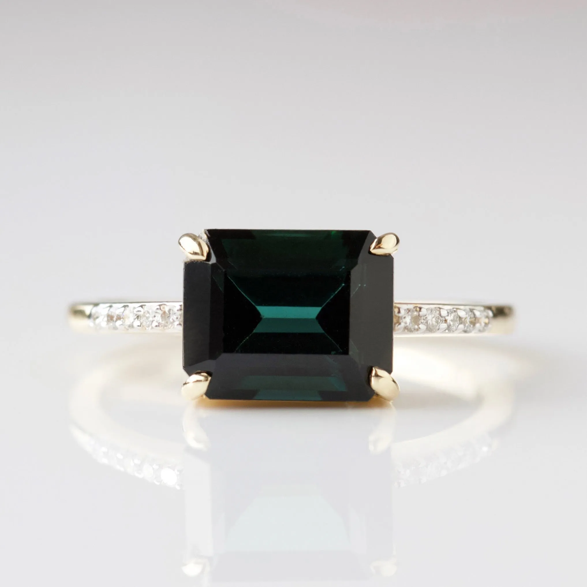 Exclusive Tourmaline and Diamond Ring - Size Small