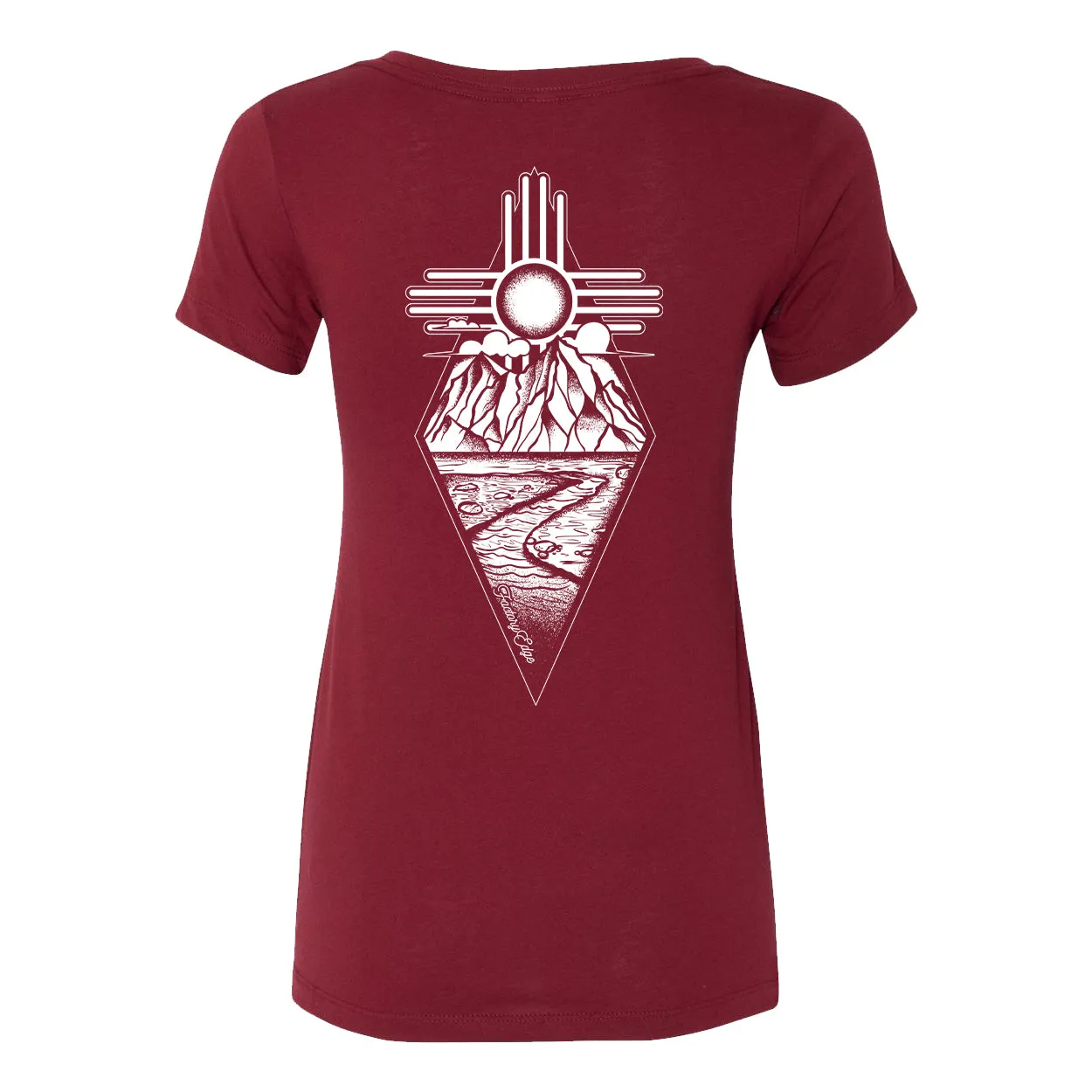 Factory Edge Womens Zia Diamond Vneck T Shirt