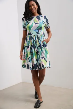 Flare hem printed dress