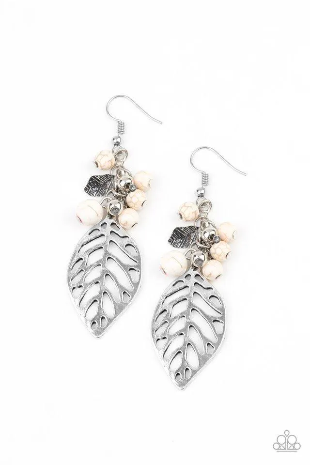 Forest Frontier White Earrings