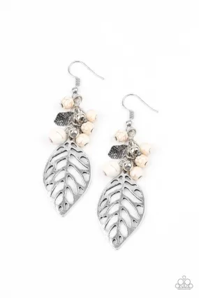 Forest Frontier White Earrings