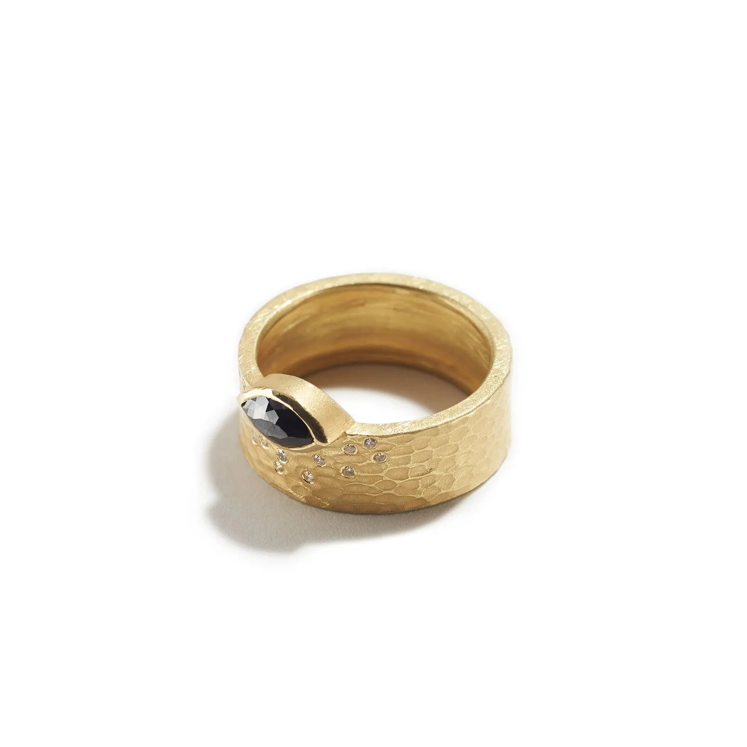 Glacier Ring with Black Diamond