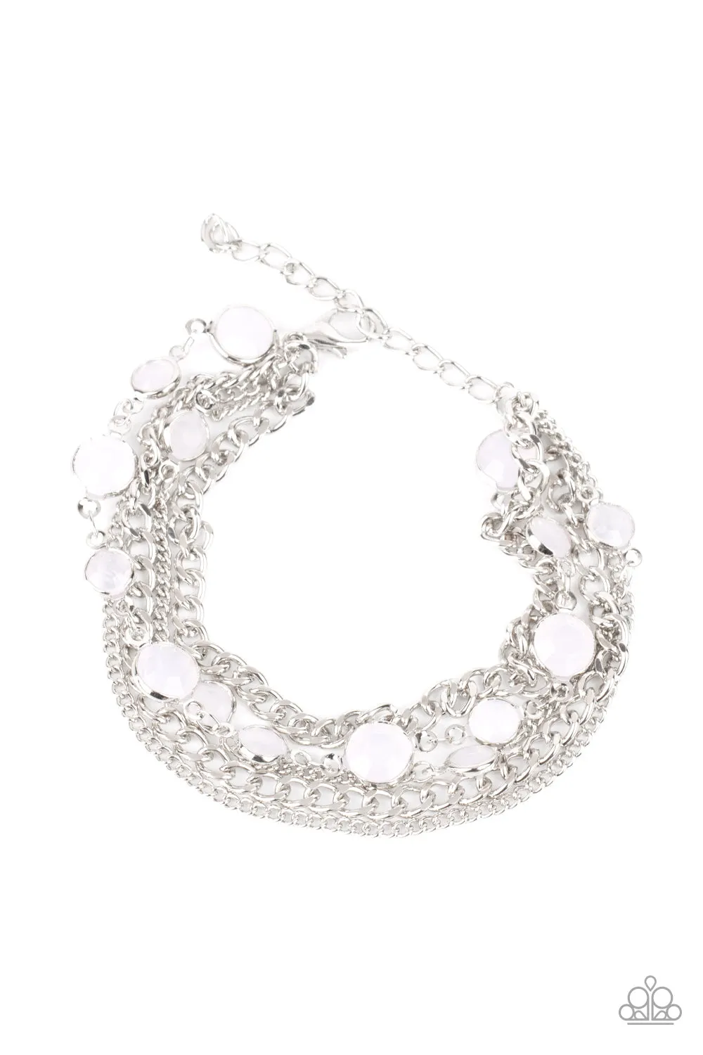 Glossy Goddess - White Bracelet