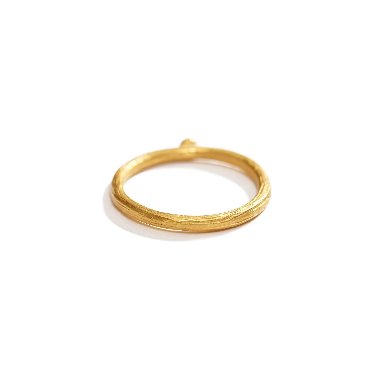 Gold Ring with Single Diamond