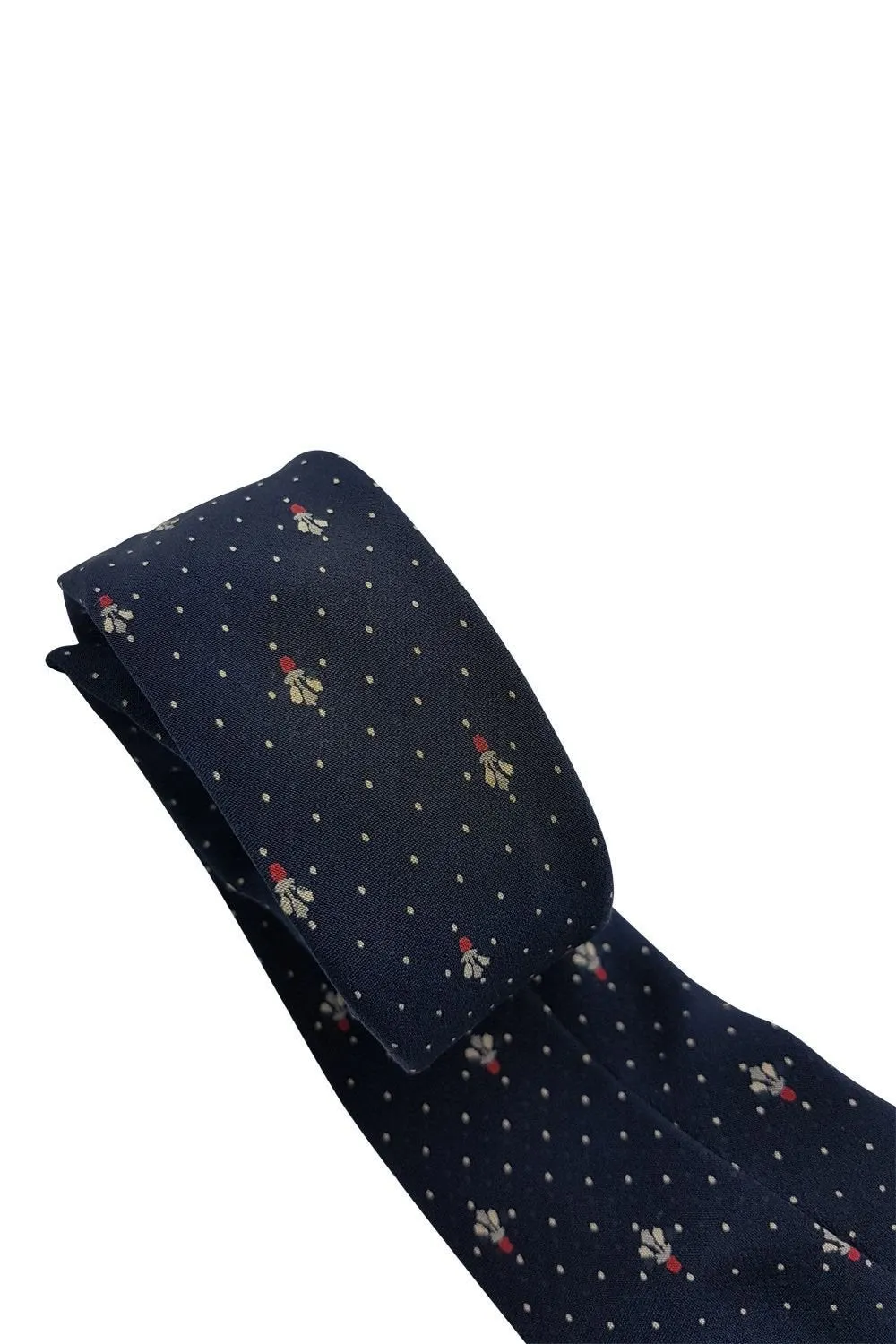 GRES 100% Silk Blue Fleur De Lis print Silk Tie (58)