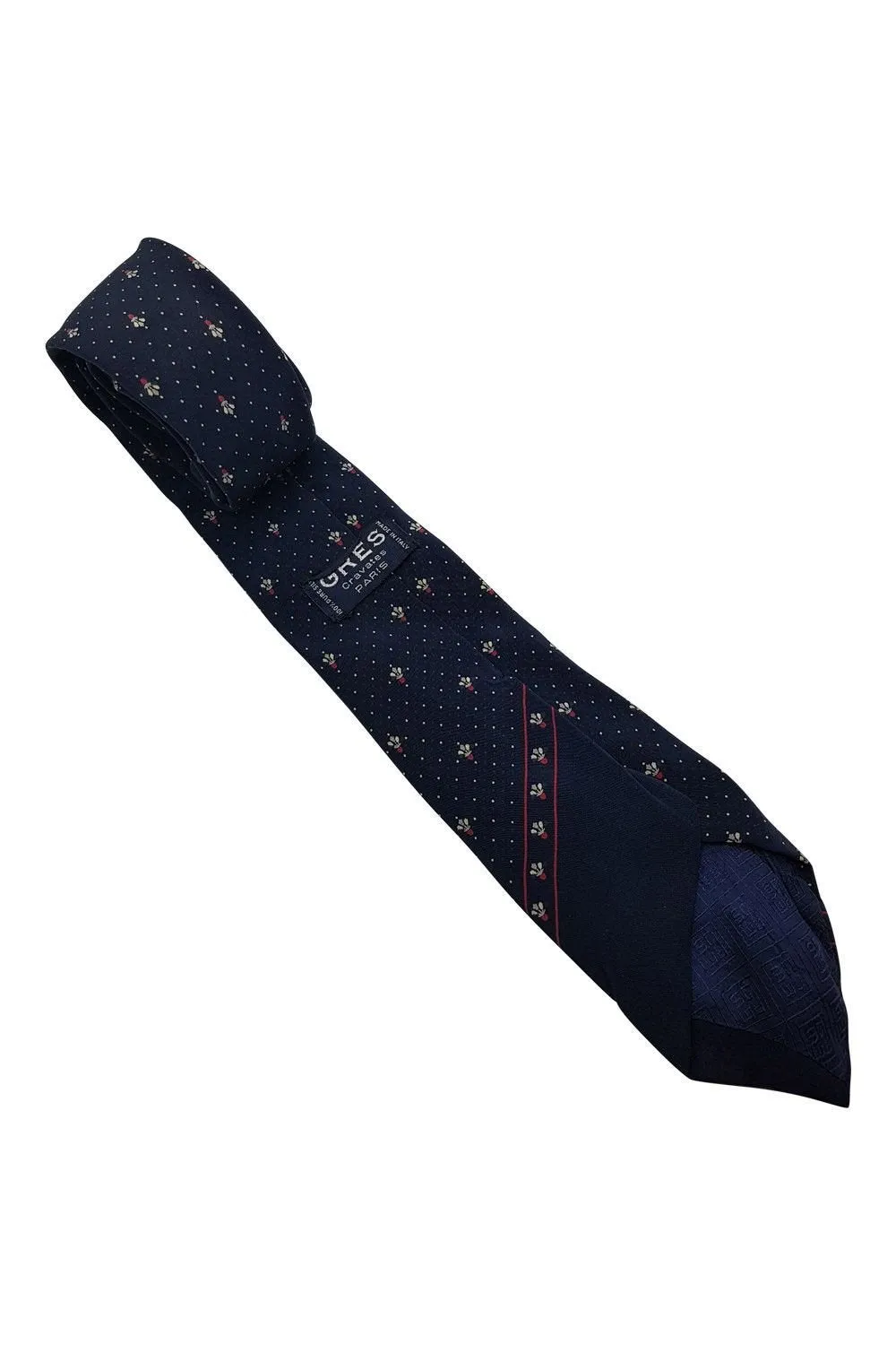 GRES 100% Silk Blue Fleur De Lis print Silk Tie (58)