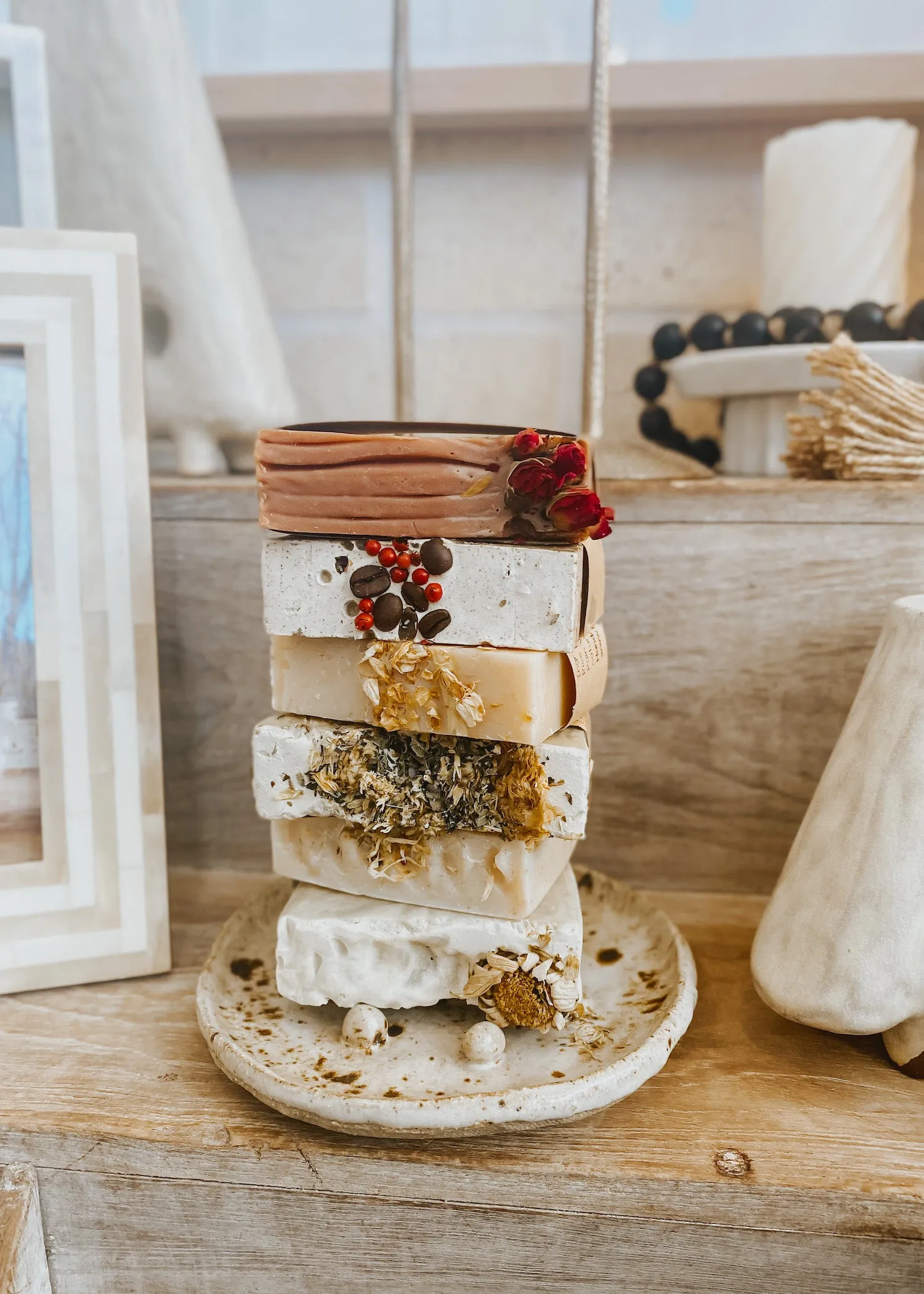 Handmade Soap Bar - Rose Geranium & Pink Clay