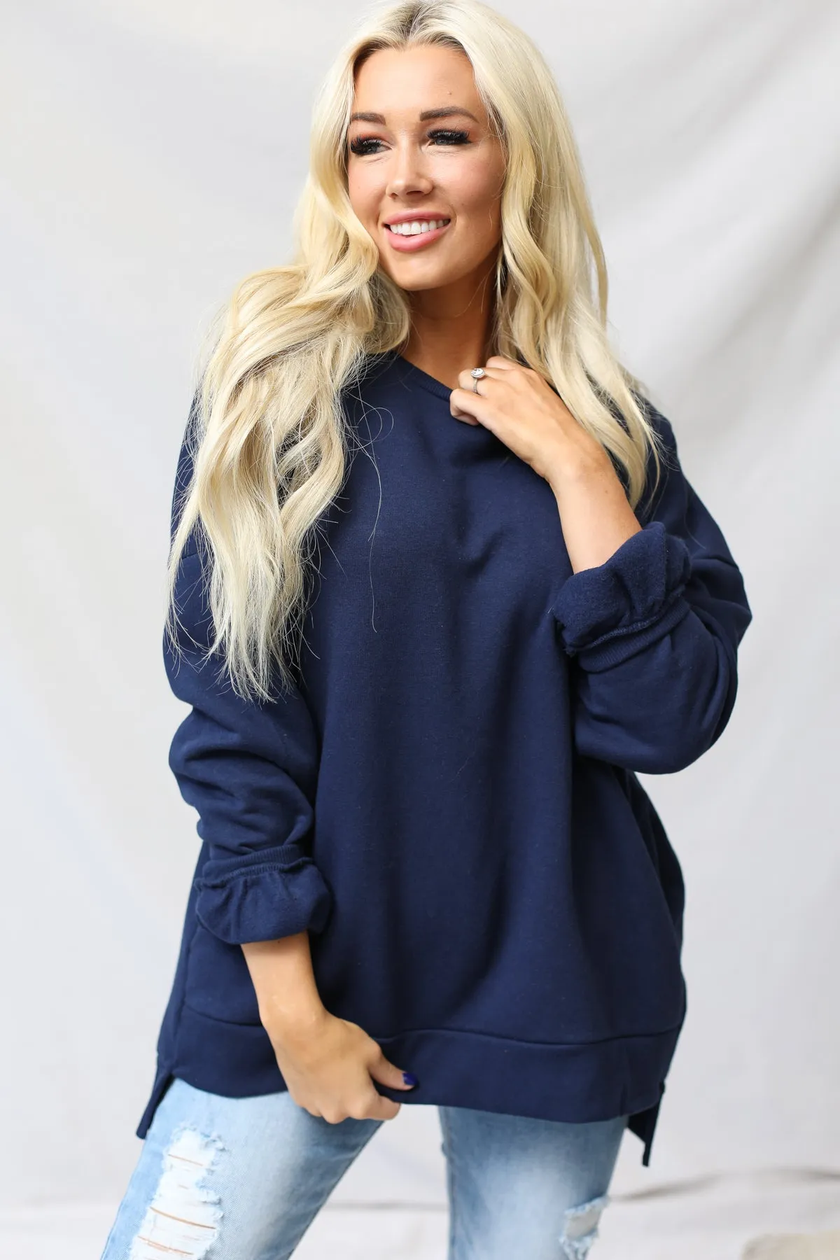 Hi-Lo Hem Sweatshirt