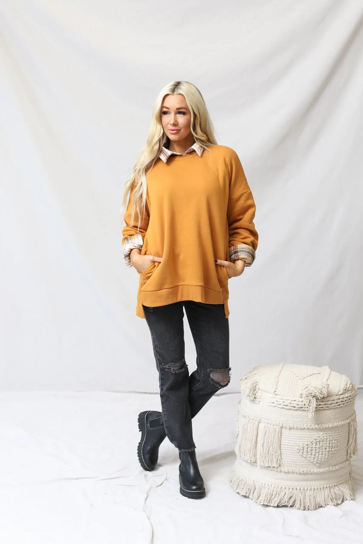 Hi-Lo Hem Sweatshirt