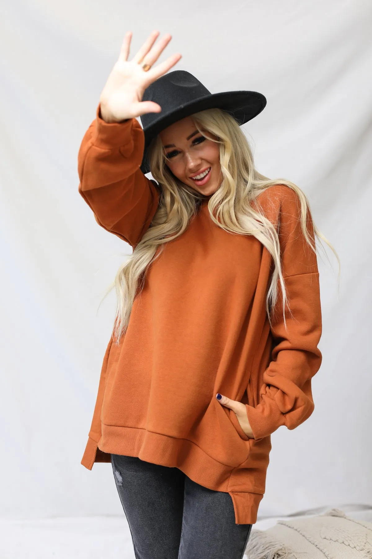 Hi-Lo Hem Sweatshirt