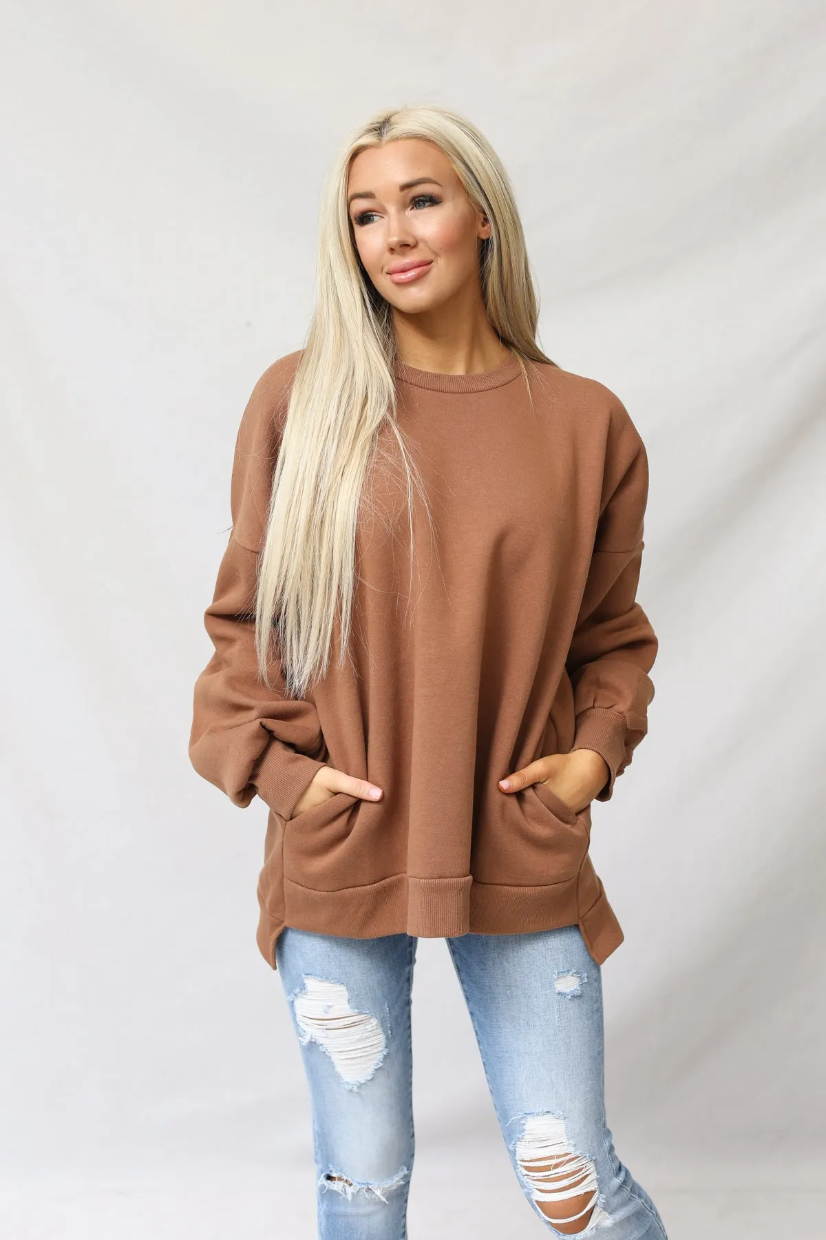 Hi-Lo Hem Sweatshirt