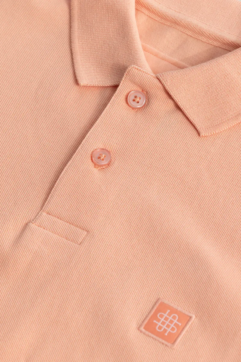 Incise Logo Pink Polo T-Shirt