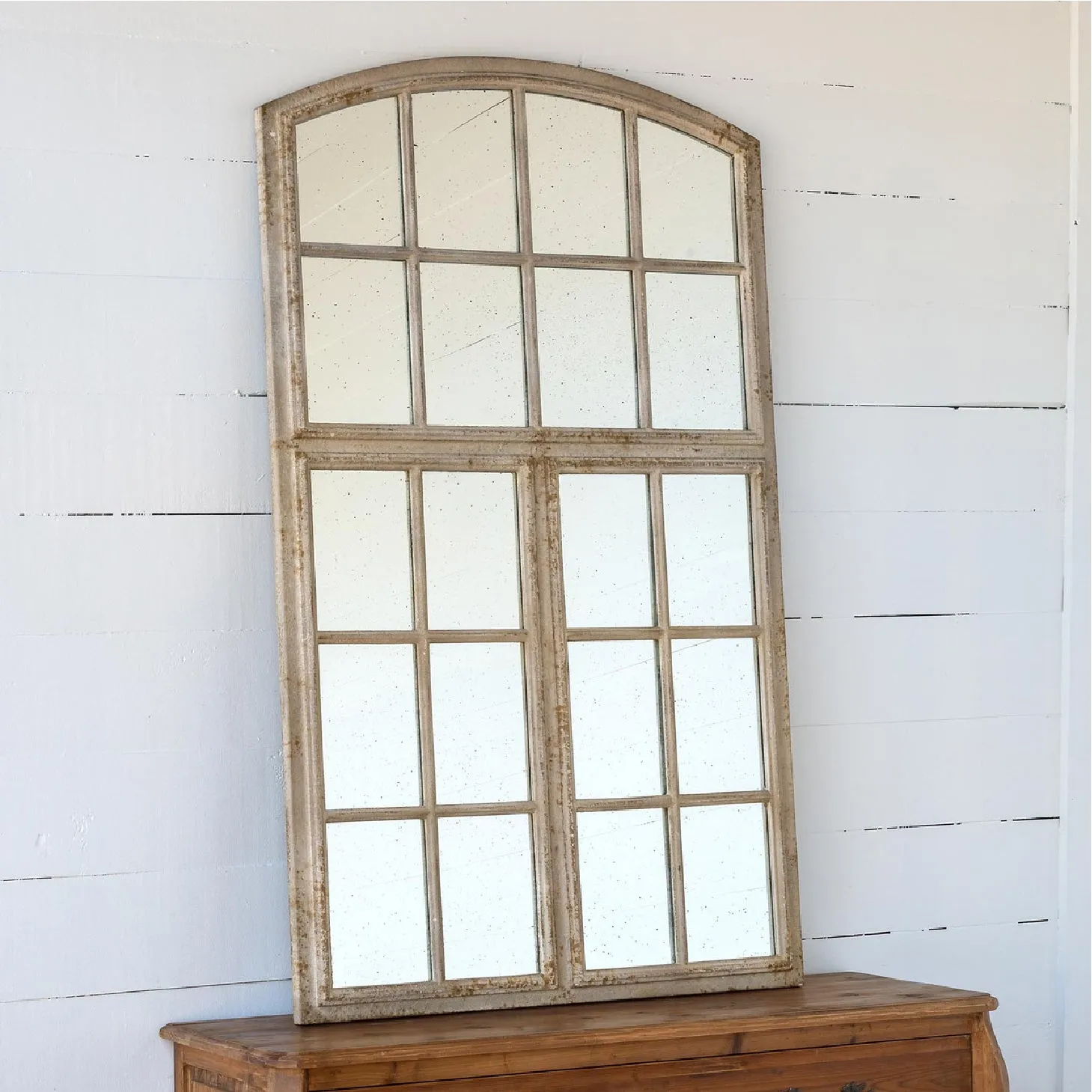 Industrial Metal Pane Mirror