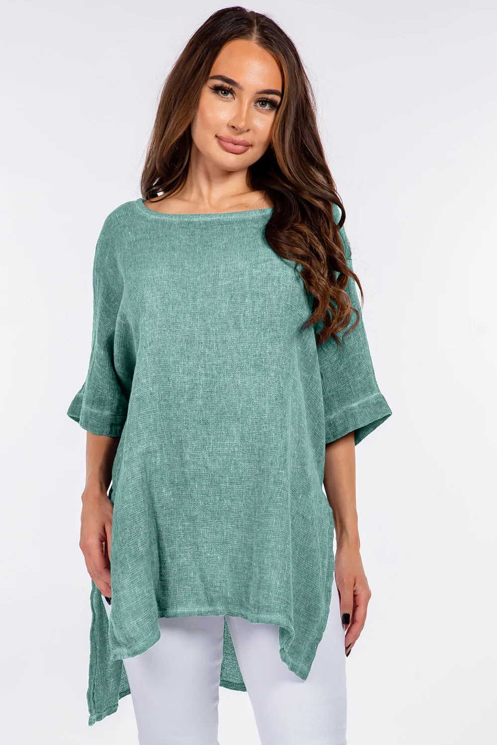 Italian Linen Side Open Tunic