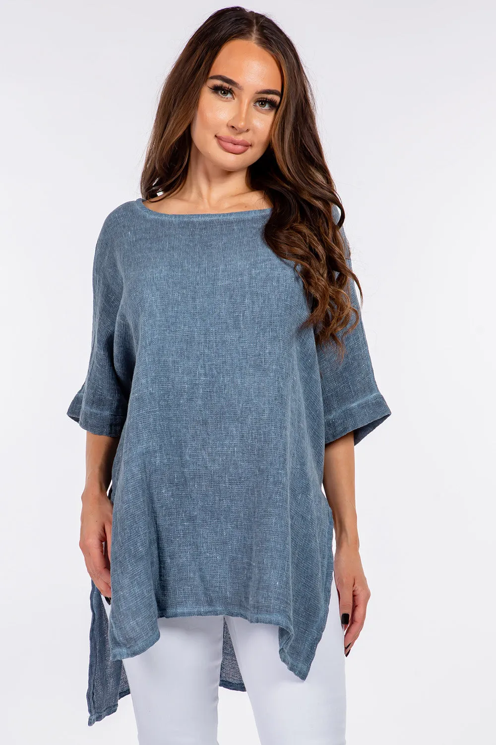 Italian Linen Side Open Tunic