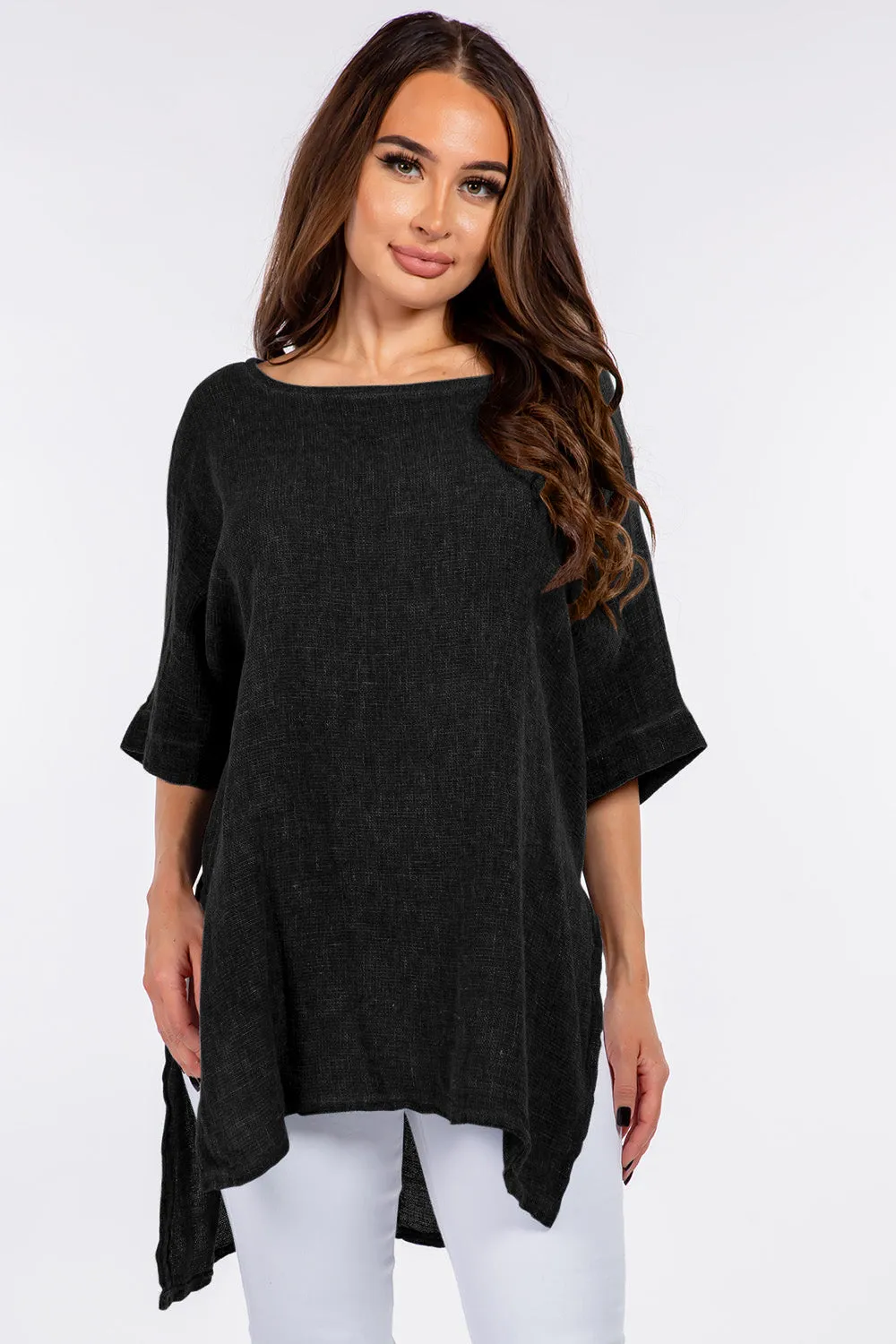 Italian Linen Side Open Tunic