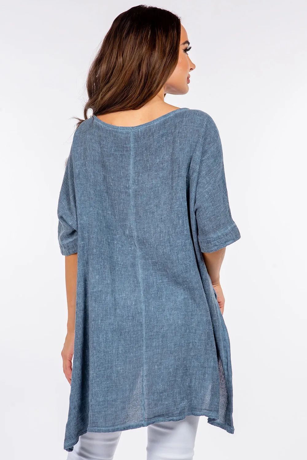 Italian Linen Side Open Tunic