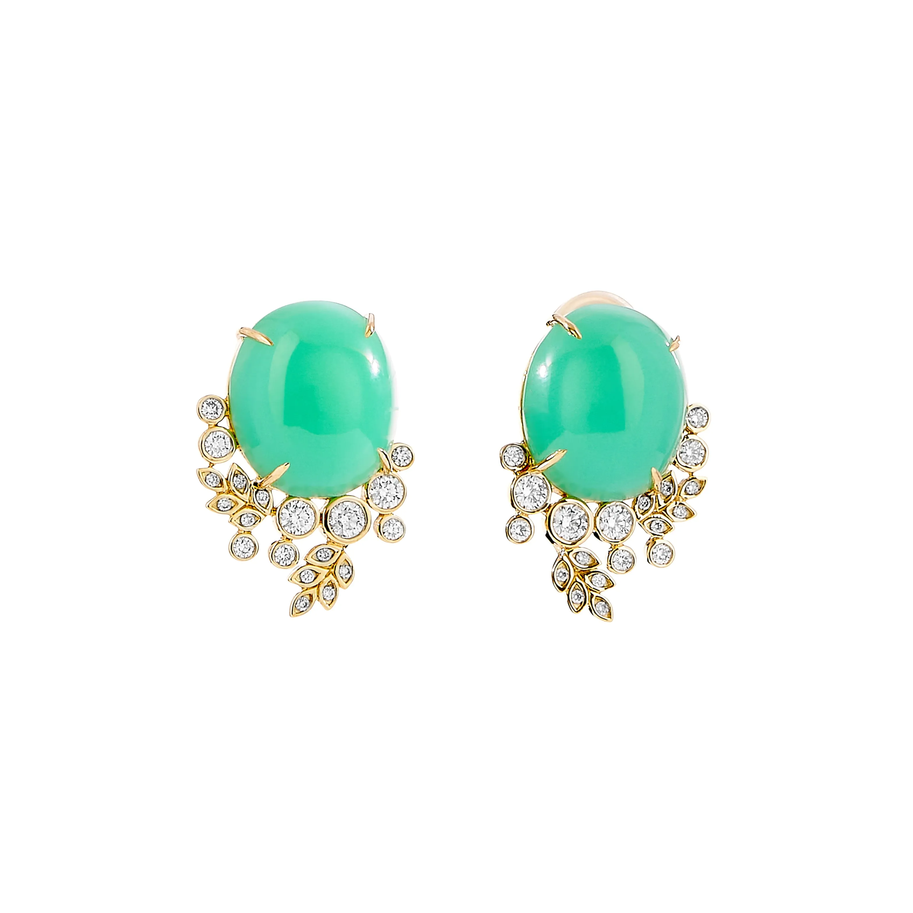 Jardin Chrysoprase Vine Earrings