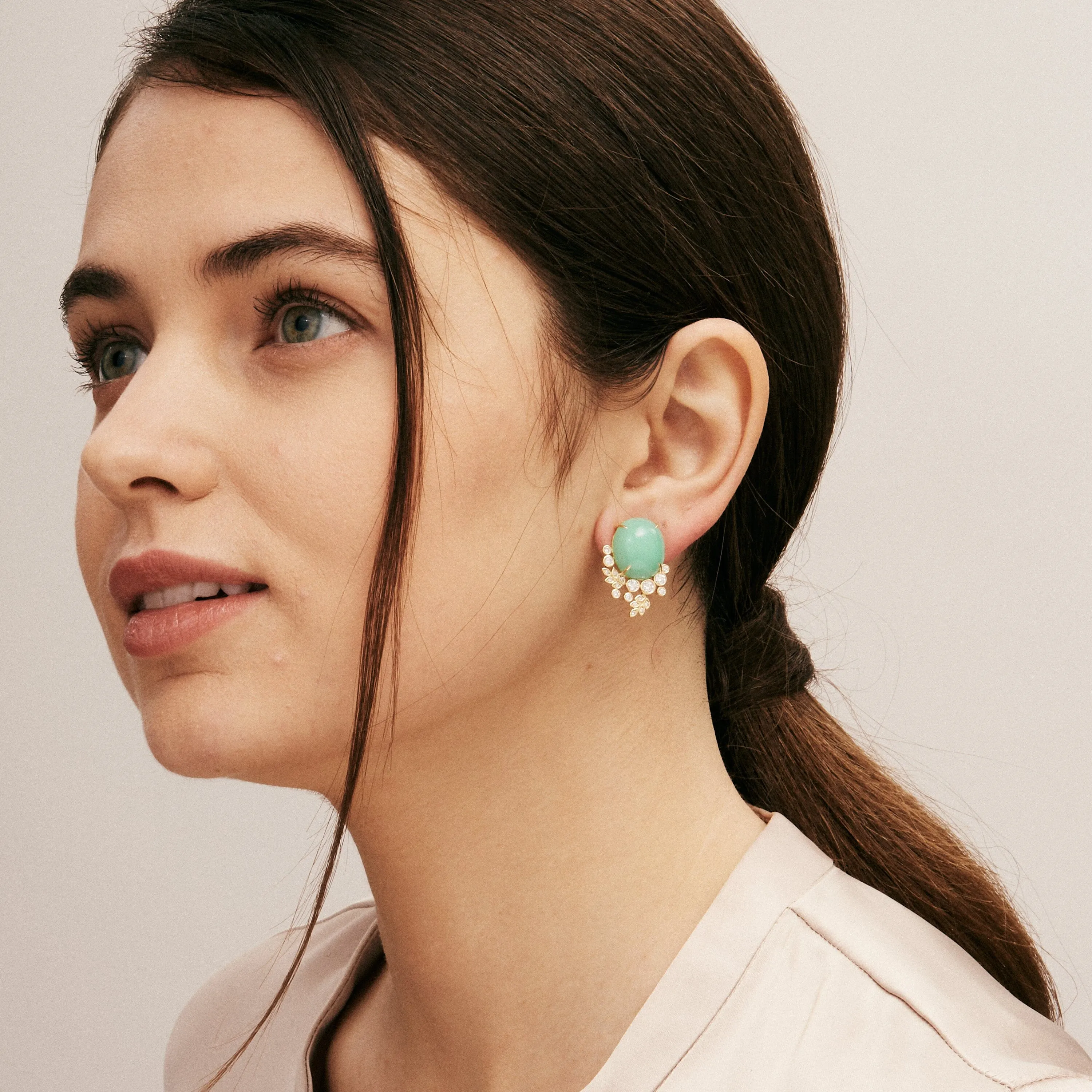 Jardin Chrysoprase Vine Earrings