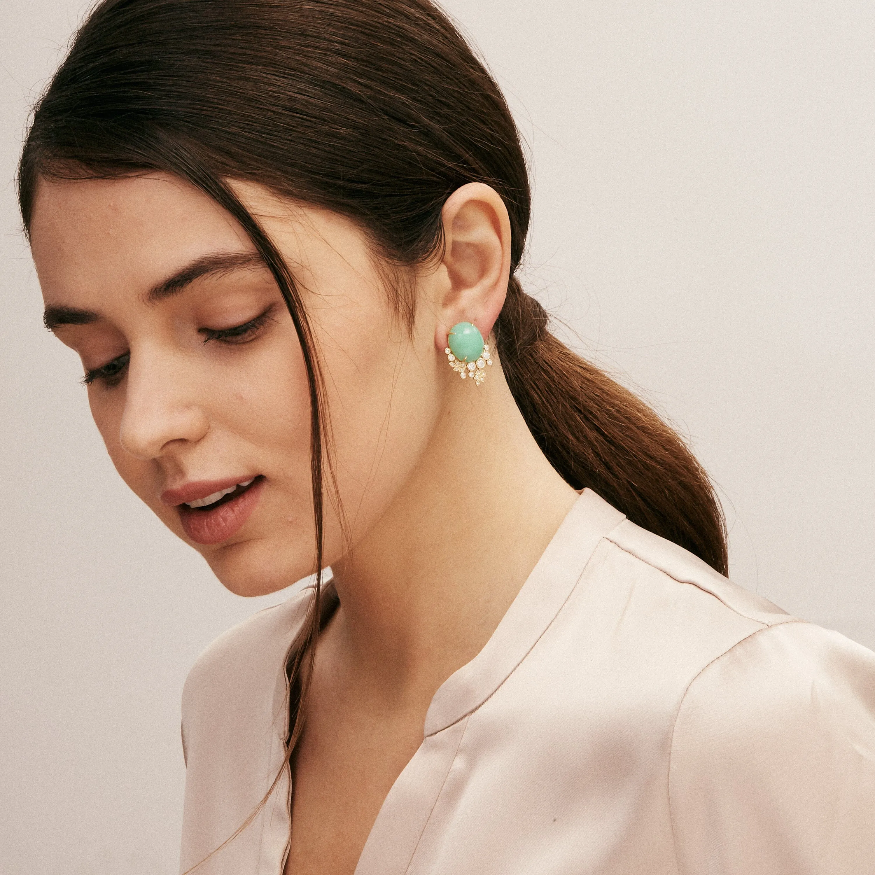 Jardin Chrysoprase Vine Earrings