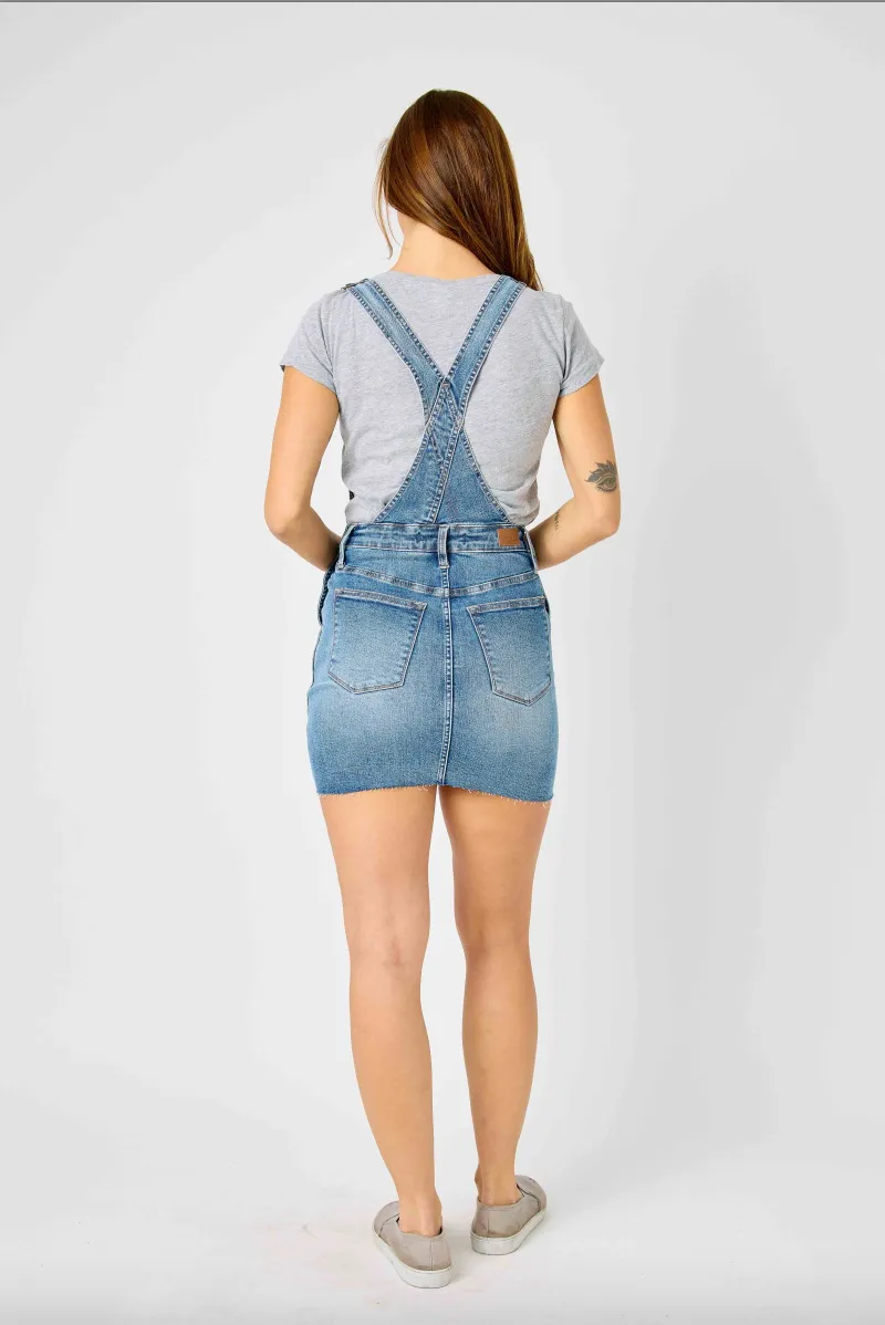 Judy Blue Raw Hem Overall Skirt