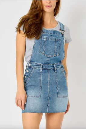 Judy Blue Raw Hem Overall Skirt