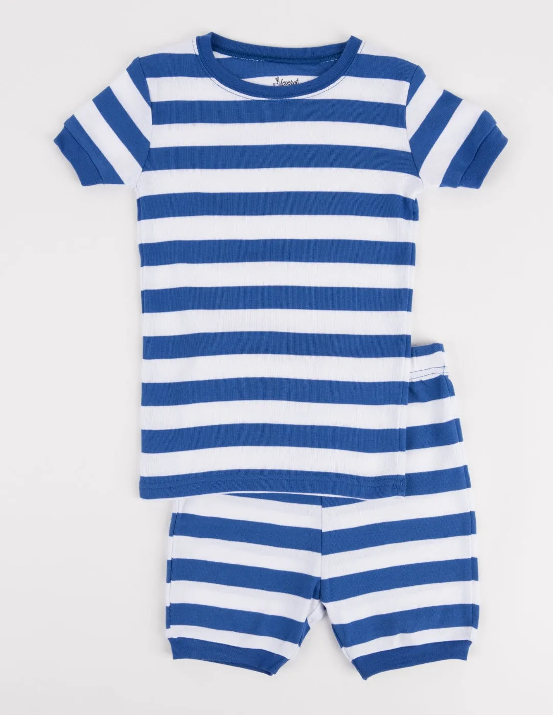 Kids Blue & White Stripes Short Pajamas