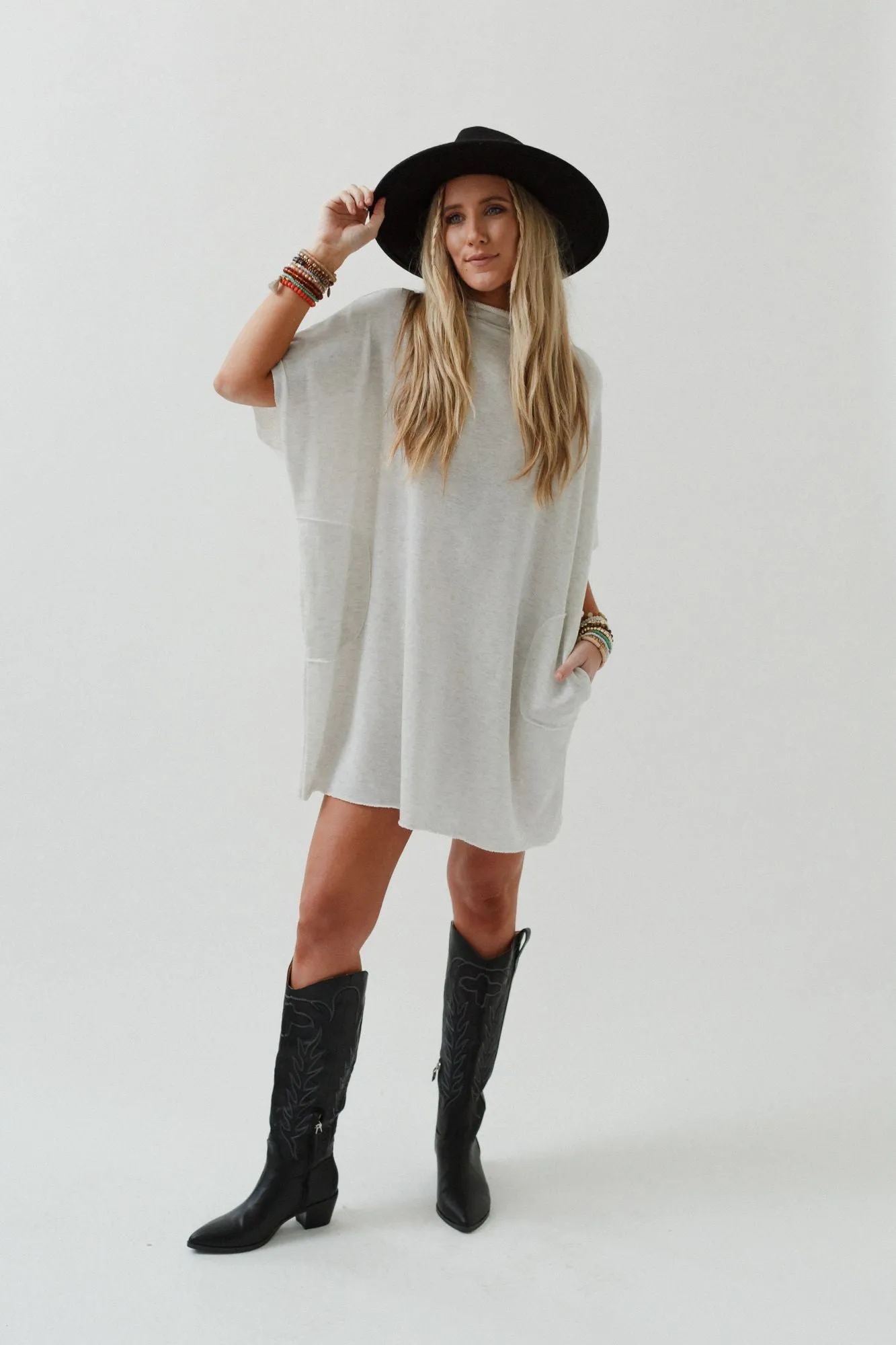 Laid Back Luxe Dress - Light Heather Gray