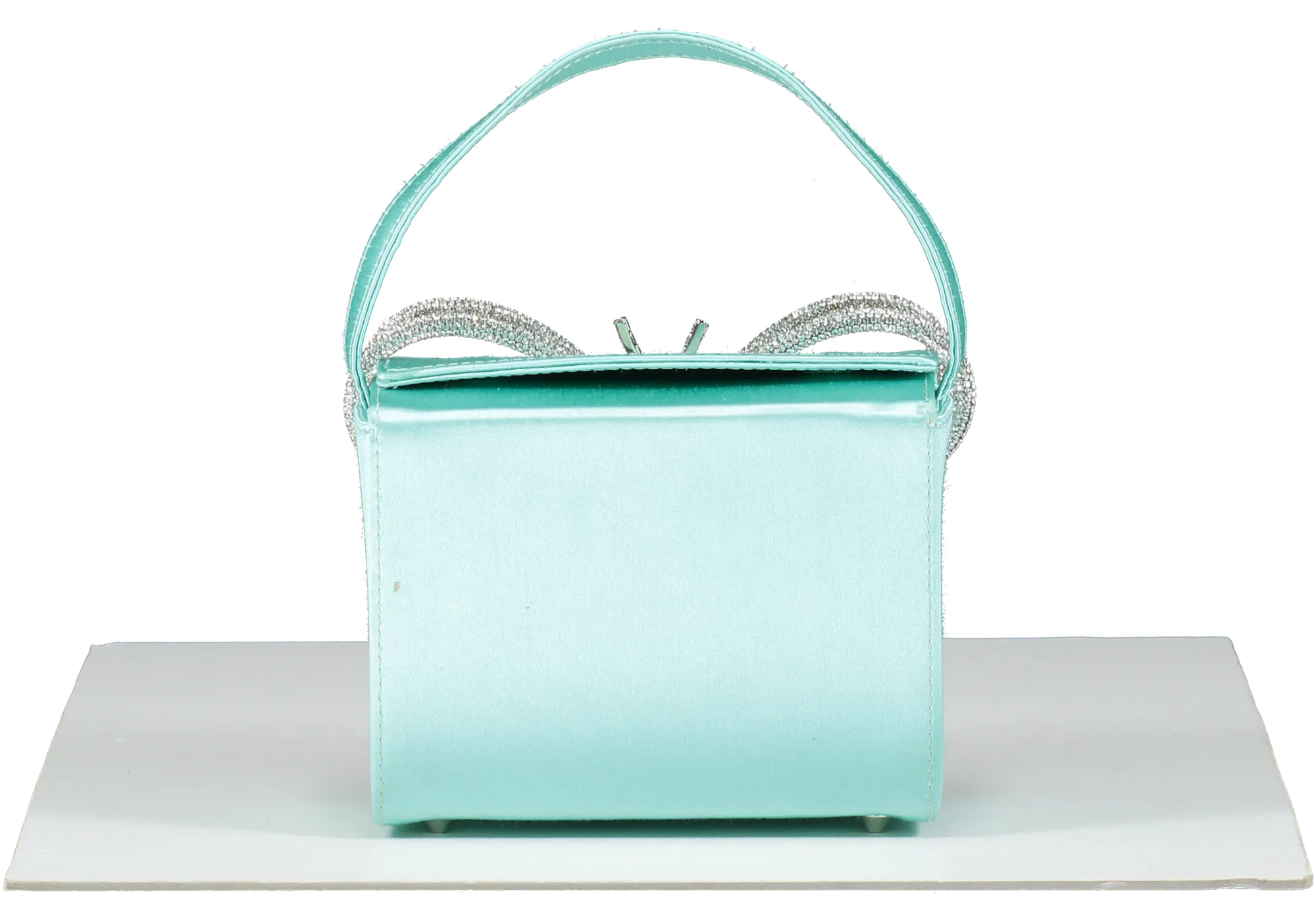 L'alingi Blue Aqua Ella Box Bag Satin Box Clutch One Size