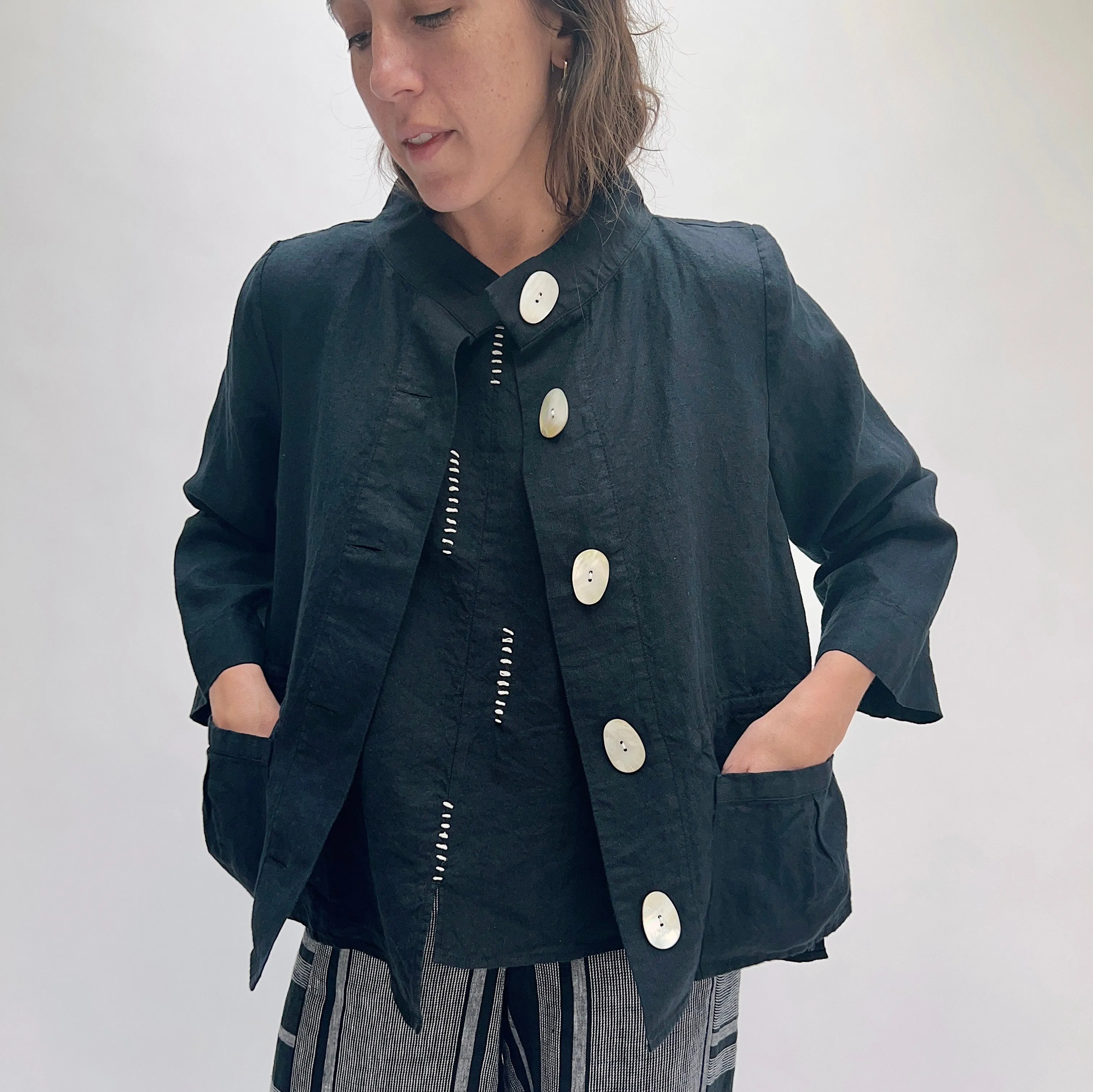 Liv by Habitat | Linen Montauk Jacket in Black