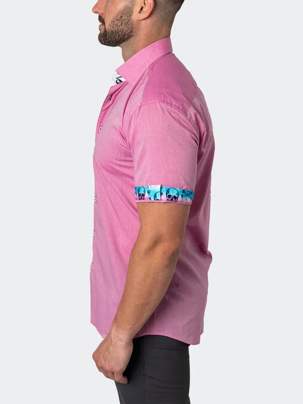 Maceoo Stretch Short-Sleeve Shirt | Galileo Cottoncandy Pink