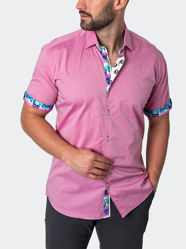 Maceoo Stretch Short-Sleeve Shirt | Galileo Cottoncandy Pink