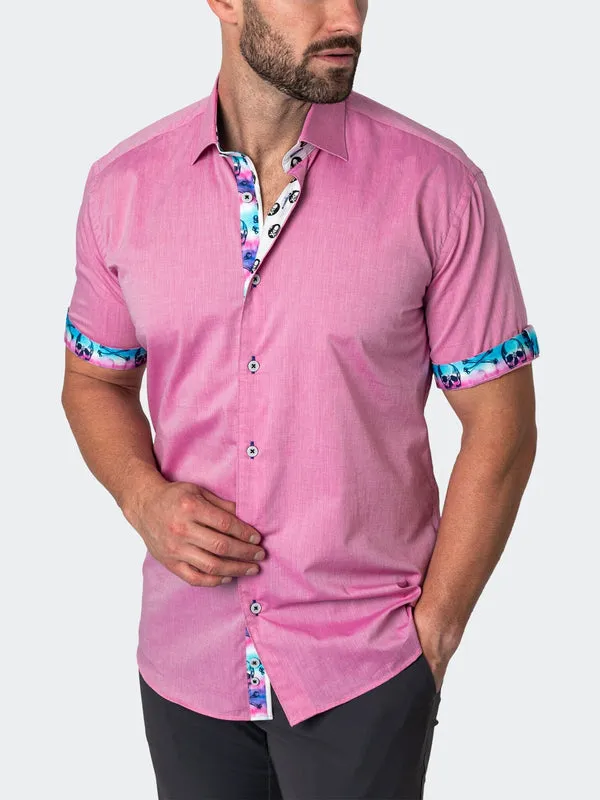 Maceoo Stretch Short-Sleeve Shirt | Galileo Cottoncandy Pink