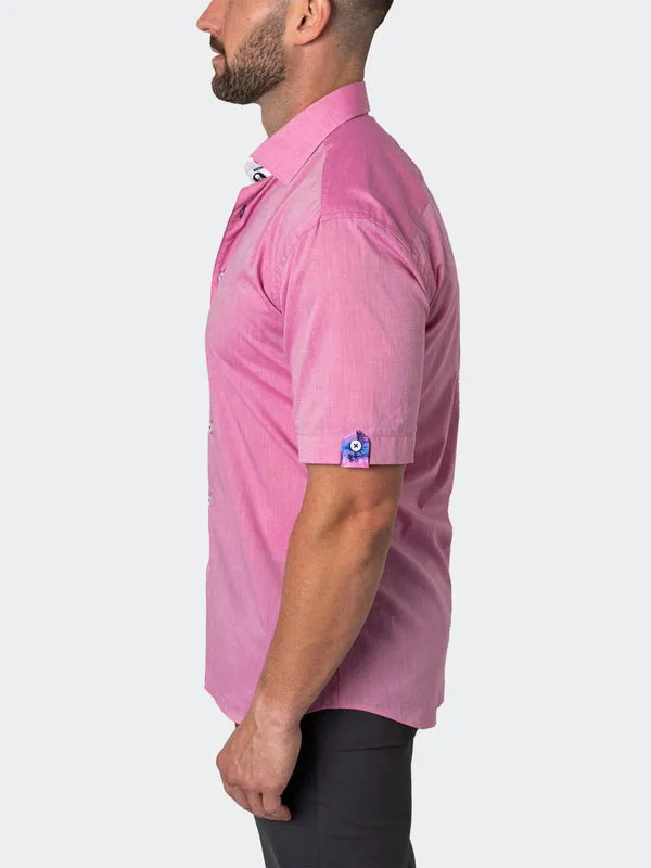 Maceoo Stretch Short-Sleeve Shirt | Galileo Cottoncandy Pink