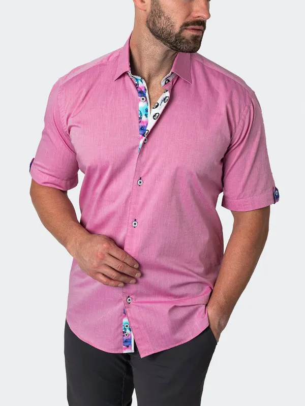 Maceoo Stretch Short-Sleeve Shirt | Galileo Cottoncandy Pink