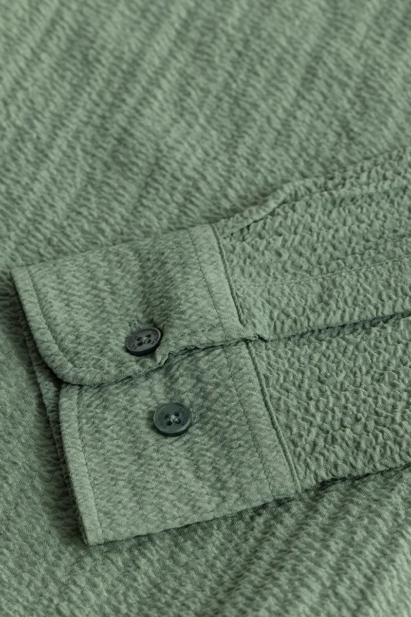 Mash Wrinkle Light Green Shirt