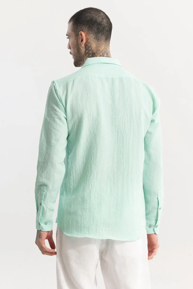 Mash Wrinkle Pastel Green Shirt